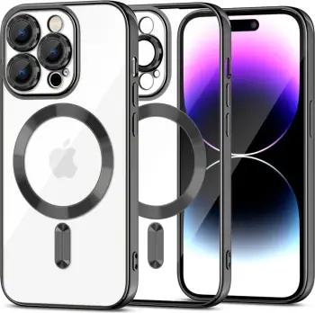 Mbështjellës Tech-Protect MagShine Line MagSafe për iPhone 15, i zi