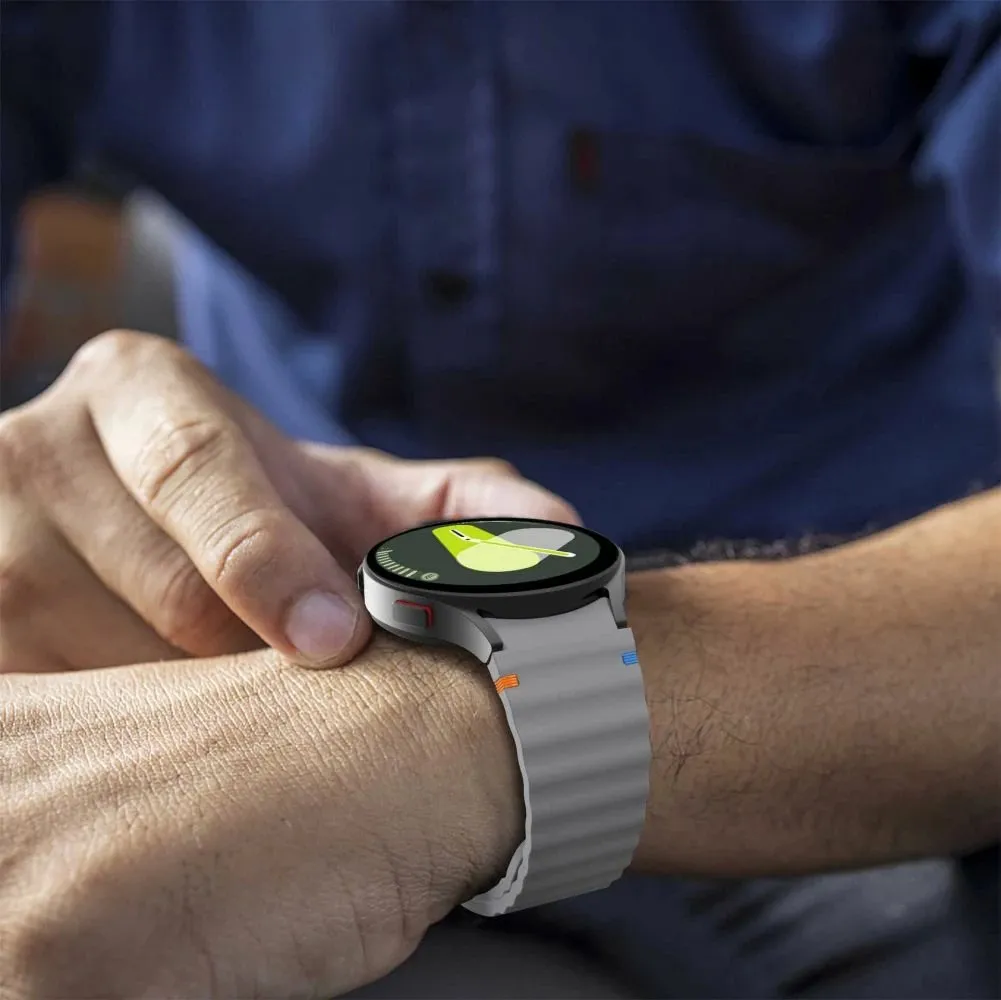 Rrip silikoni për smartwatch Tech-Protect për Samsung Galaxy Watch 4/5/5 Pro/6/7/FE, Gri - 2