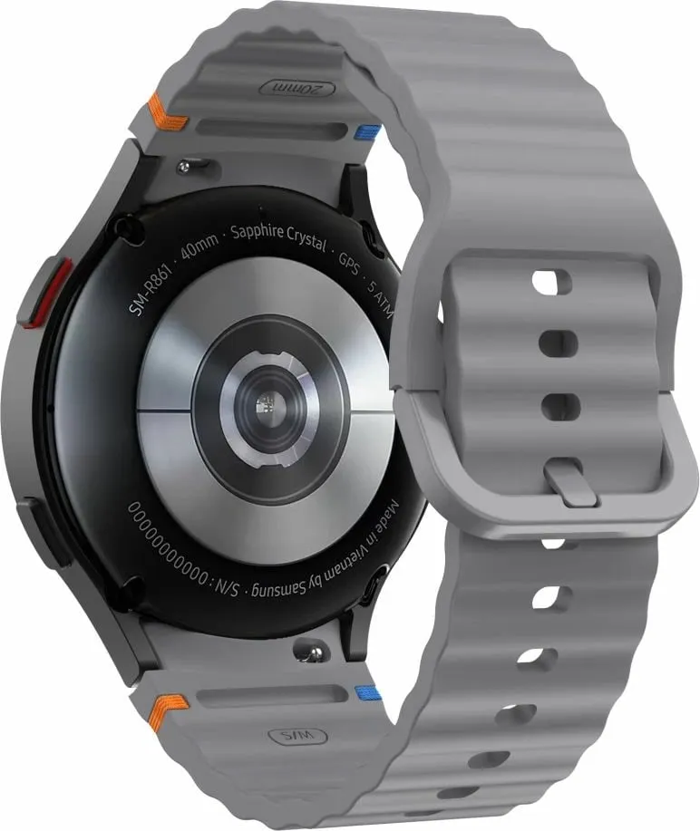 Rrip silikoni për smartwatch Tech-Protect për Samsung Galaxy Watch 4/5/5 Pro/6/7/FE, Gri - 4
