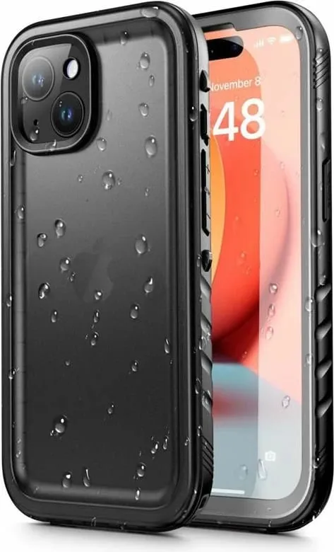 Mbështjellës Tech-Protect ShellBox IP68 për iPhone 15, i zi - 1