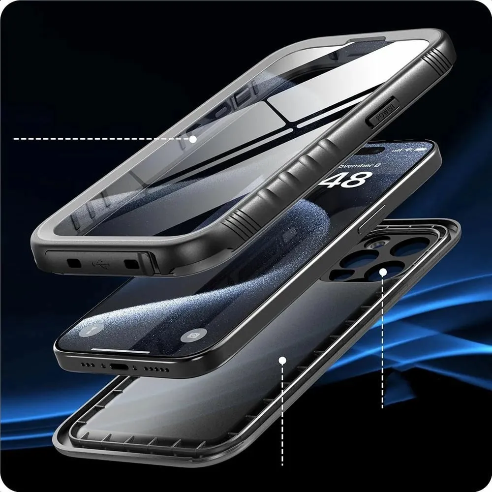 Mbështjellës Tech-Protect ShellBox IP68 për iPhone 15, i zi - 2