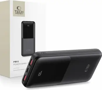 Powerbank Tech-Protect PB01 10000mAh 22.5W, Bardhë