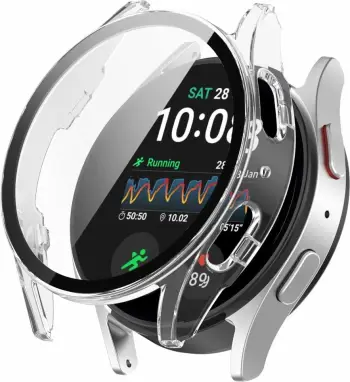 Mbulesë për orë Tech-Protect Defense360 për Samsung Galaxy Watch 7 44mm, xham i temperuar, e zezë