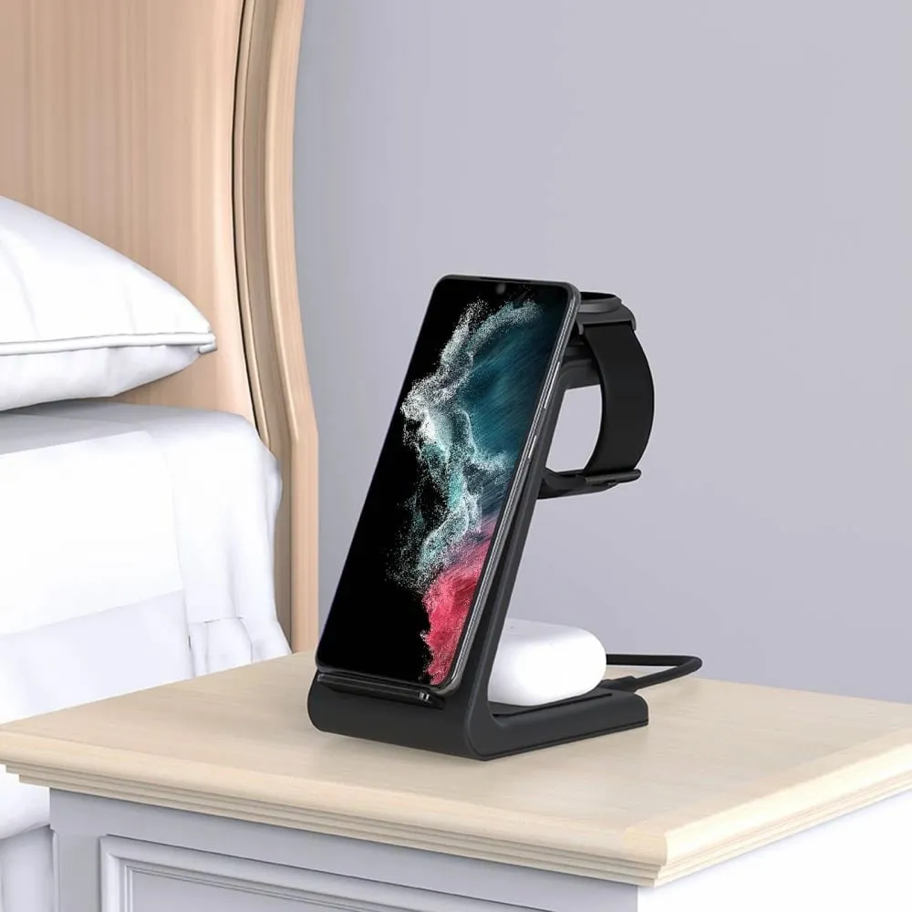 Stacion karikimi 3-në-1 Tech-Protect QI15W-A36, për Android, e zezë - 7
