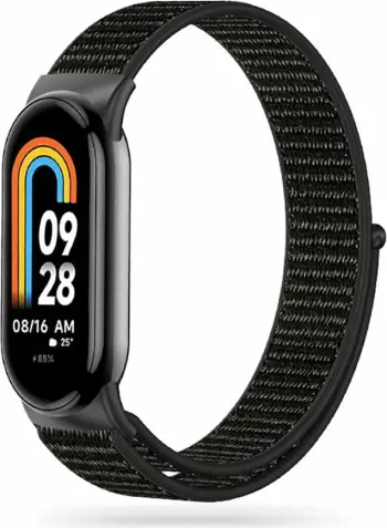 Rrip najloni Tech-Protect për Xiaomi Smart Band 8 8 NFC, me Velcro, i zi