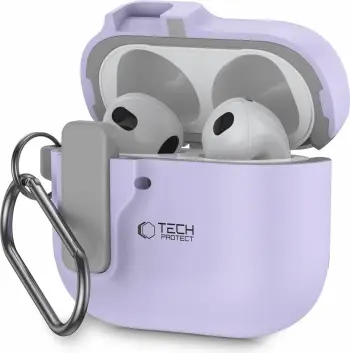 Mbështjellës Tech-Protect Slim Hook për AirPods 4, vjollcë
