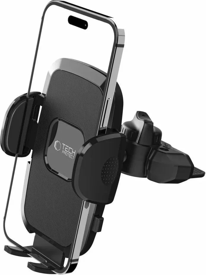 Mbajtëse universale për makinë Tech-Protect V3, montim në CD, rrotullim 360°, e zezë - 2
