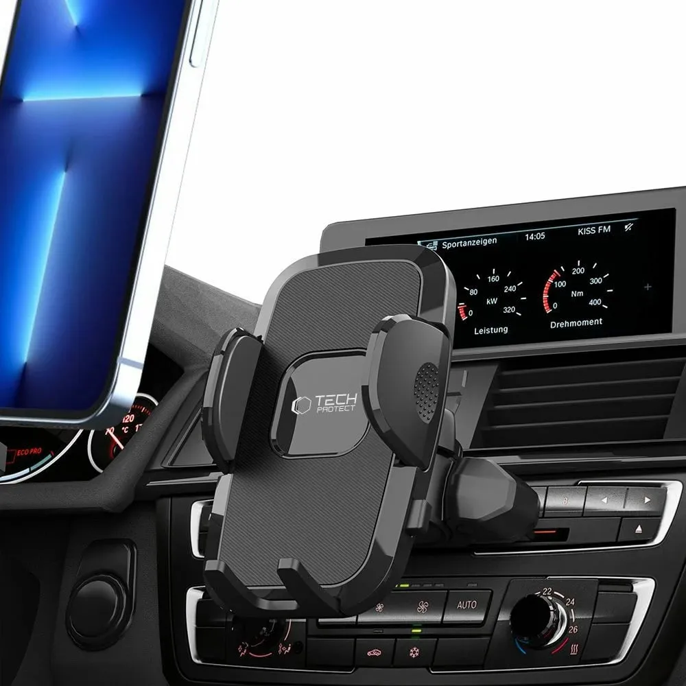 Mbajtëse universale për makinë Tech-Protect V3, montim në CD, rrotullim 360°, e zezë - 5