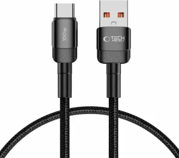 Kabllo Tech-Protect UltraBoost Evo, USB-C / USB-A, 0.5m, 100W, e zezë
