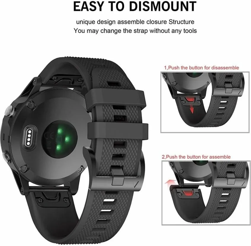 Rrip për smartwatch Tech-Protect IconBand për Garmin Fenix 5/6/6 Pro/7, i zi - 3