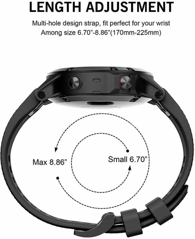 Rrip për smartwatch Tech-Protect IconBand për Garmin Fenix 5/6/6 Pro/7, i zi - 5