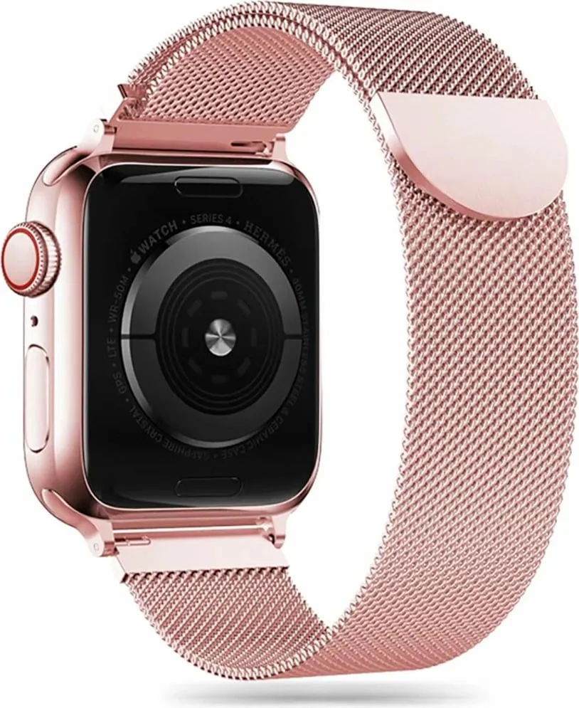 Rrip për Apple Watch Tech-Protect MilaneseBand, 38/40/41 mm, Rozë - 1