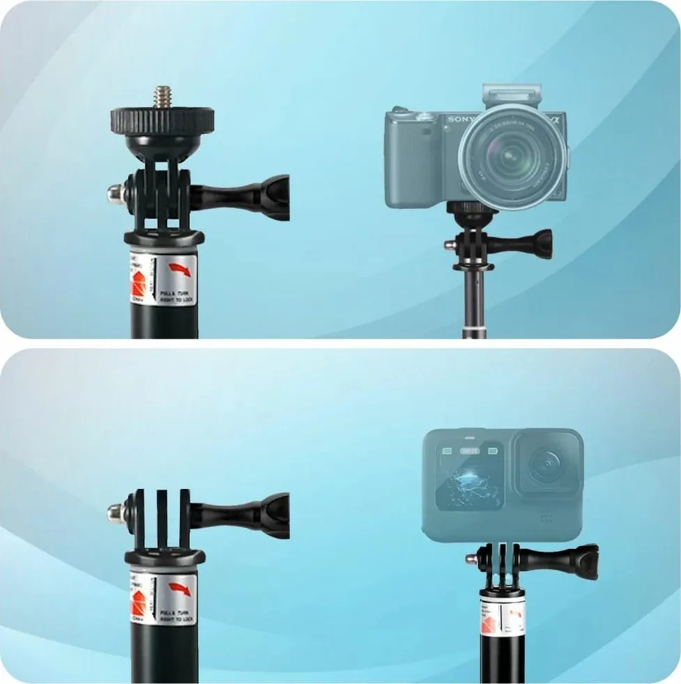 Monopod & selfie stick Tech-Protect GA100 për GoPro/DJI, e zezë - 2