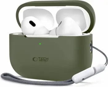 Mbështjellës silikoni Tech-Protect për AirPods Pro/Pro 2, i gjelbër