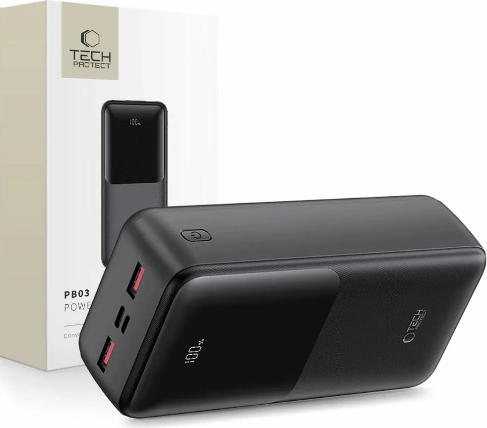 Powerbank Tech-Protect PB03 30000mAh 22.5W, e zezë - 1