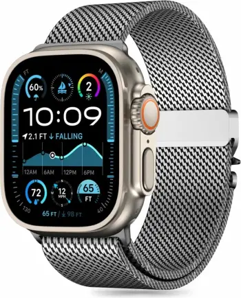 Rrip për smartwatch Tech-Protect Milano për Apple Watch 44/45/46/49mm, Argjend