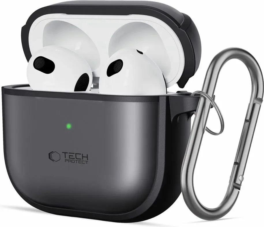 Mbështjellës Tech-Protect Slim Hook për AirPods 4, i zi - 1