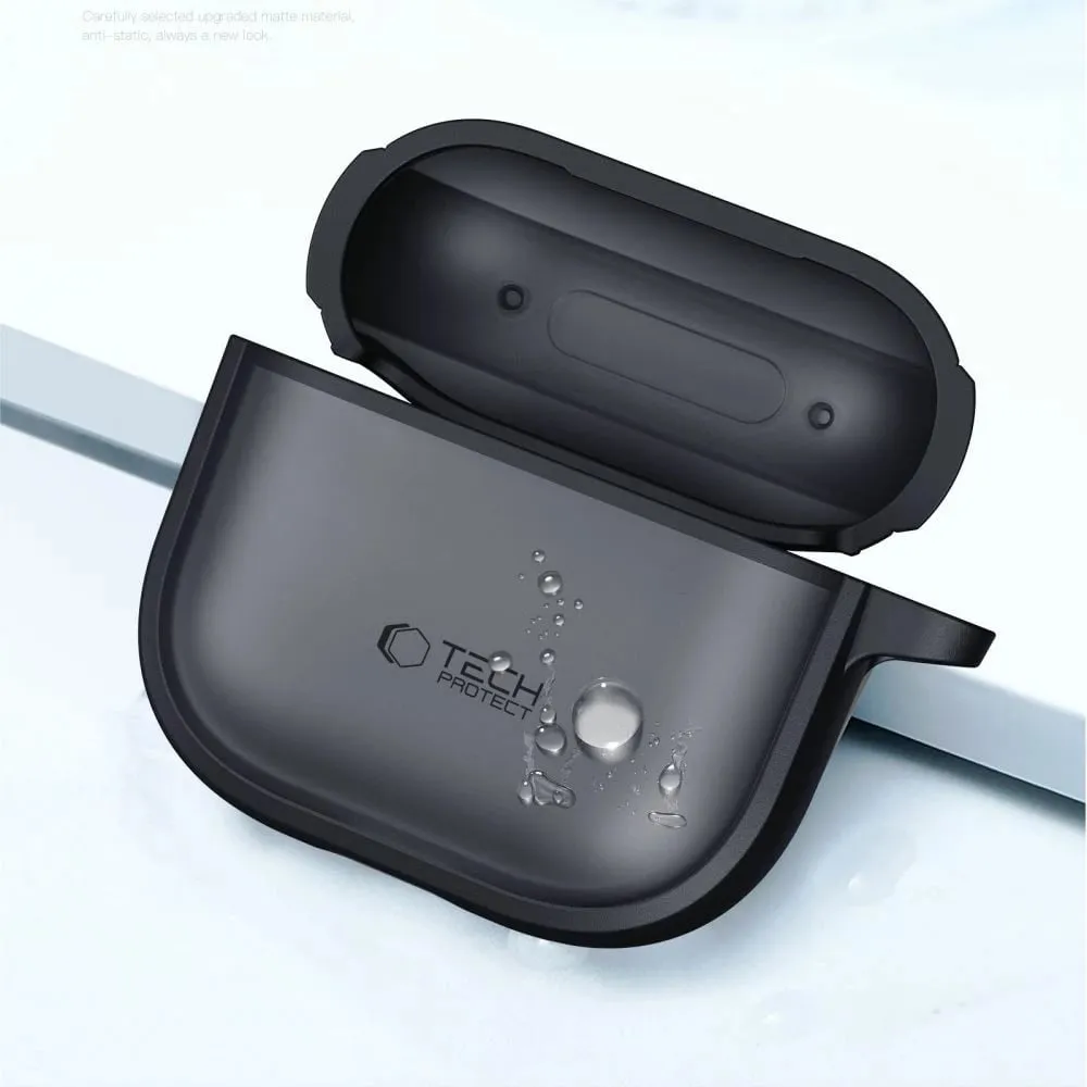 Mbështjellës Tech-Protect Slim Hook për AirPods 4, i zi - 4
