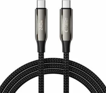 Kabllo USB-C Tech-Protect UB10T Ultraboost, 200cm, 240W, QC4.0, e zezë