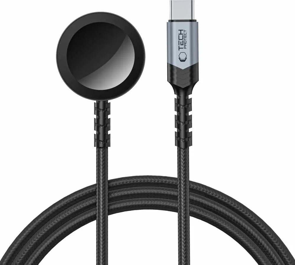 Karikues magnetik Tech-Protect MC01 UltraBoost me kabllo USB-C 120 cm, zi - 1