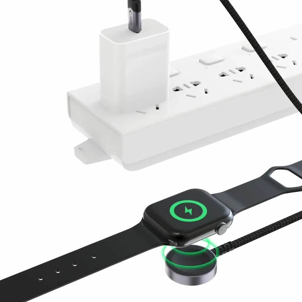 Karikues magnetik Tech-Protect MC01 UltraBoost me kabllo USB-C 120 cm, zi - 4