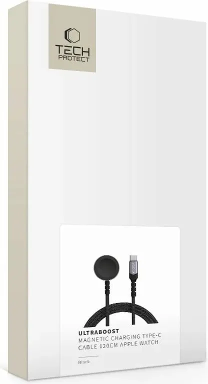 Karikues magnetik Tech-Protect MC01 UltraBoost me kabllo USB-C 120 cm, zi - 5