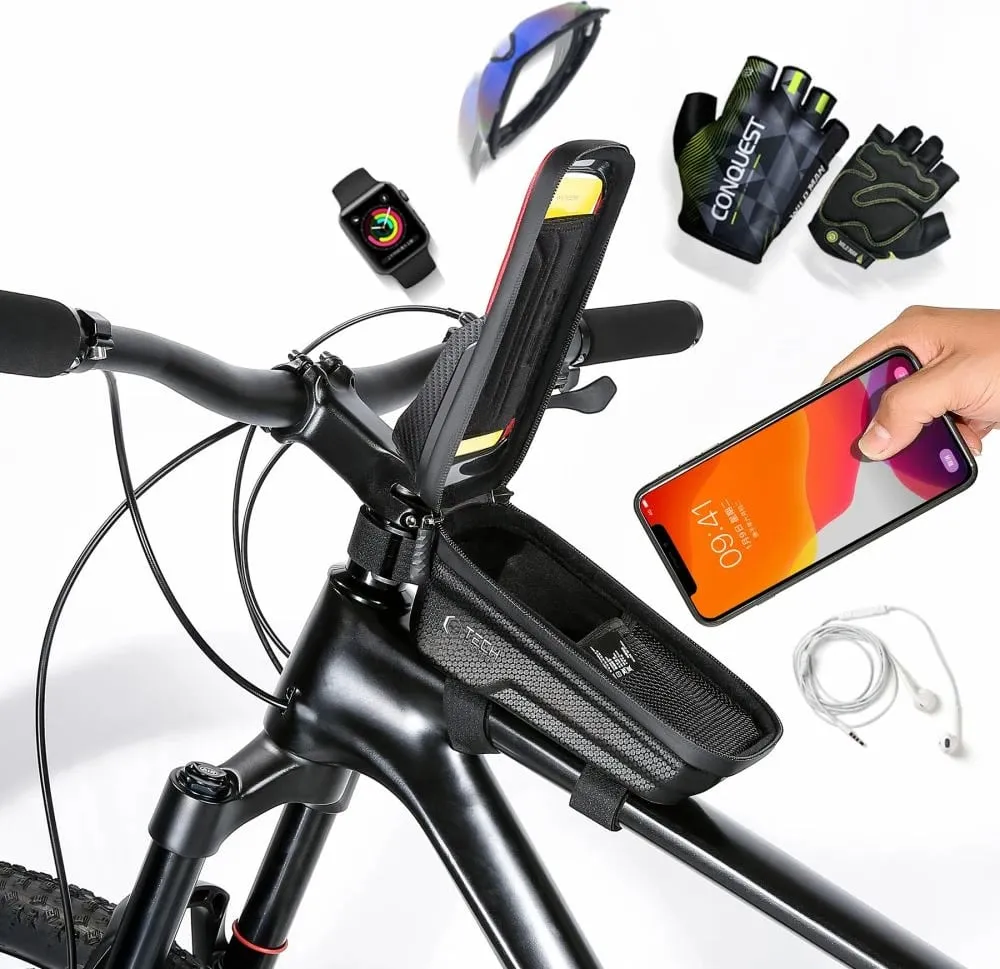 Çantë biçiklete Tech-Protect V2 me hapësirë për telefon, 1L, e zezë - 6