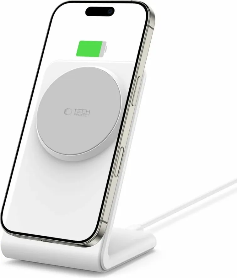 Karikues wireless Tech-Protect QI15W-A38 me MagSafe, i bardhë - 2
