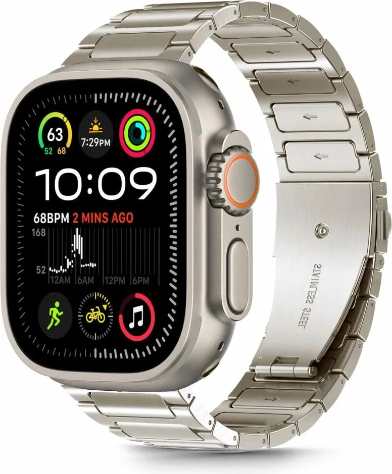 Byzylyk çeliku për Apple Watch Tech-Protect, 44/45/46/49mm, Titanic - 1