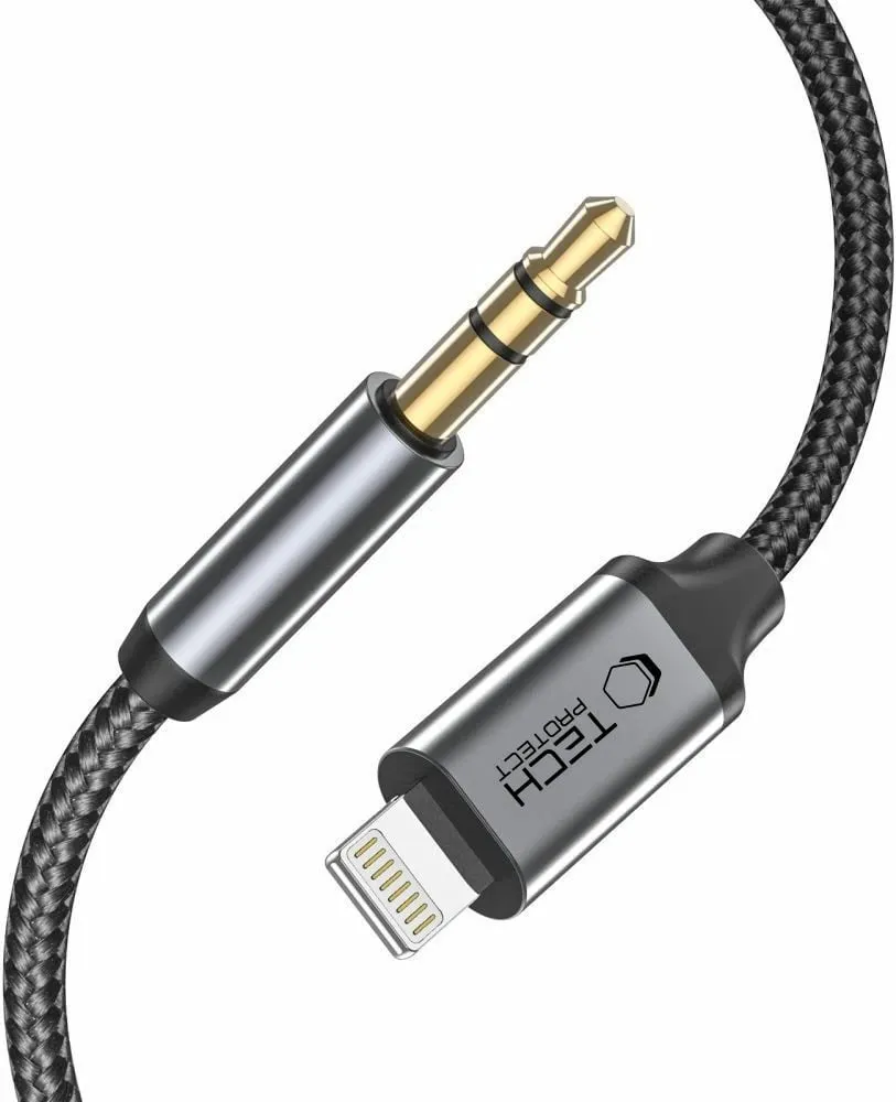 Kabllo audio Tech-Protect Lightning në 3.5 mm, 1 m, e zezë - 2