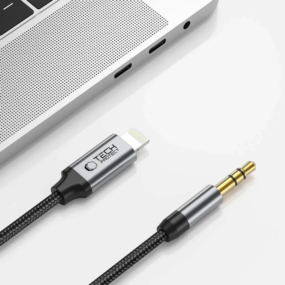 Kabllo audio Tech-Protect Lightning në 3.5 mm, 1 m, e zezë - 3