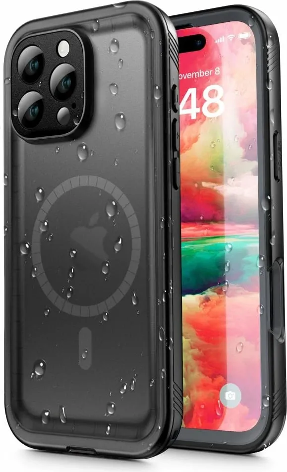 Mbështjellës Tech-Protect ShellBox MagSafe IP68 për iPhone 16 Pro, i zi - 1