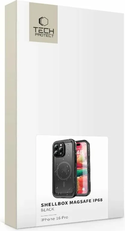 Mbështjellës Tech-Protect ShellBox MagSafe IP68 për iPhone 16 Pro, i zi - 2