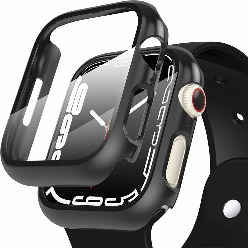 Mbulesë mbrojtëse Tech-Protect Defense360 për Apple Watch 7 45mm, me xham të integruar, e zezë - 1