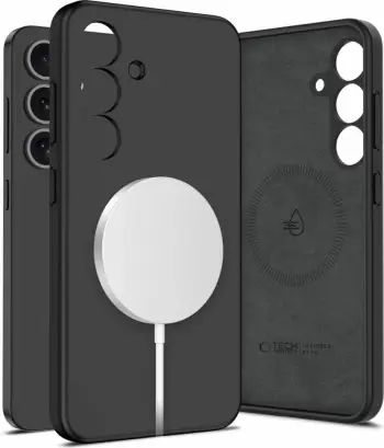 Mbështjellës Tech-Protect Liquid Silicone MagSafe për Samsung Galaxy S25+, Zi