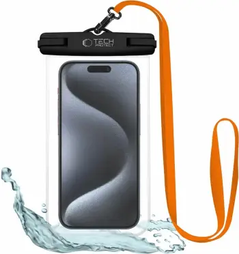Futlle uji Tech-Protect UWC7, universale 6.9", IPX8, zezë portokalli