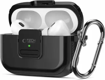 Mbështjellës Tech-Protect Defender me karabiner për AirPods Pro/Pro 2, MagSafe, Gjelbër