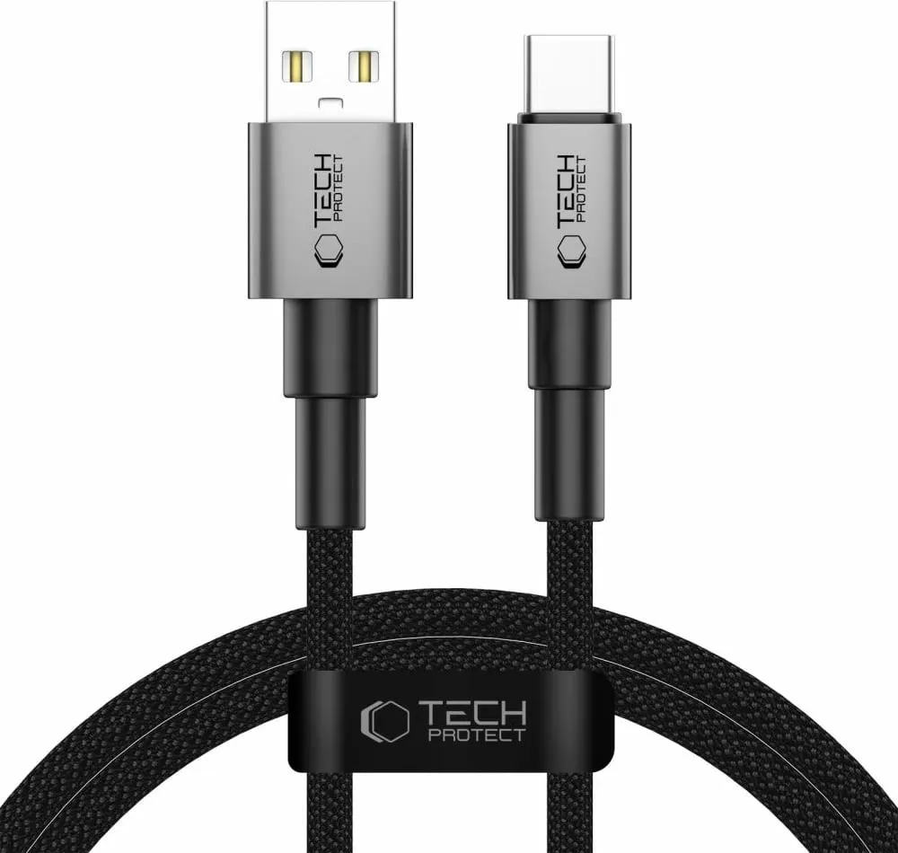 Kabllo USB-C Tech-Protect UltraBoost DNA, 100cm, 100W, Gri - 1