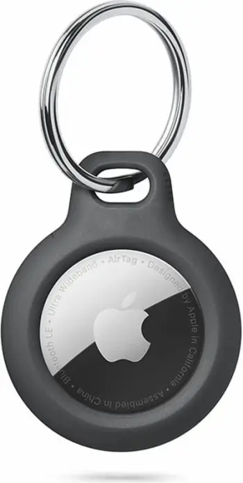 Varëse Tech-Protect Rough për Apple AirTag, TPU, me karabinë, e zezë