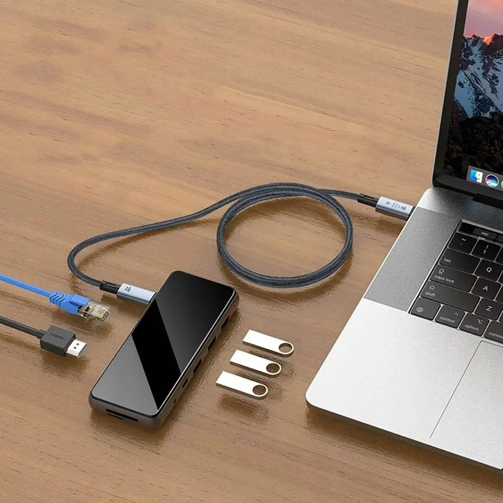 Kabllo USB-C 4.0 Tech-Protect UltraBoost Max, 2m, 240W, 40Gbps, Gri - 7