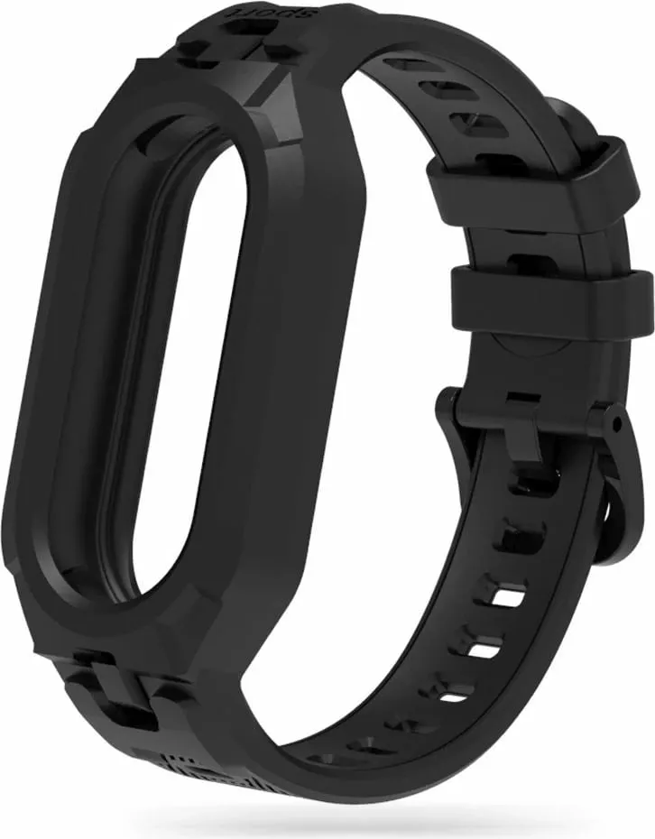 Rrip dore Tech-Protect LeatherFit për Xiaomi Smart Band 8 8 NFC, lëkurë, i zi - 2