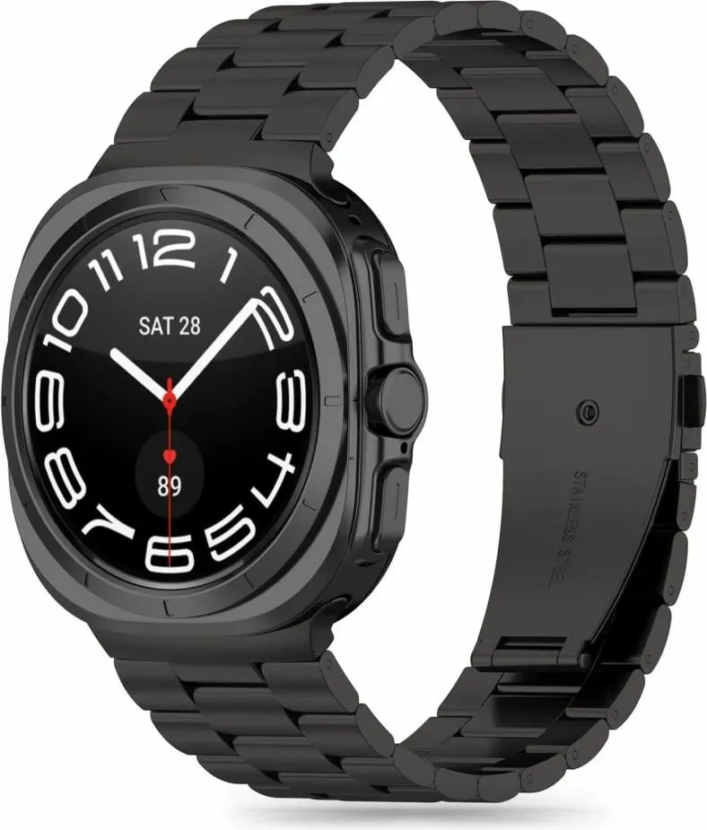 Rrip ore Tech-Protect Stainless, për Samsung Galaxy Watch Ultra 47 mm, çelik inox, i zi - 1
