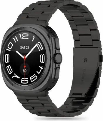 Rrip ore Tech-Protect Stainless, për Samsung Galaxy Watch Ultra 47 mm, çelik inox, i zi