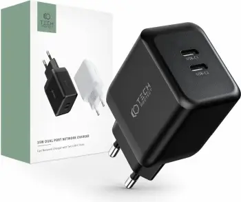 Karikues rrjeti Tech-Protect C35W, 2x USB-C PD 35W, i bardhë