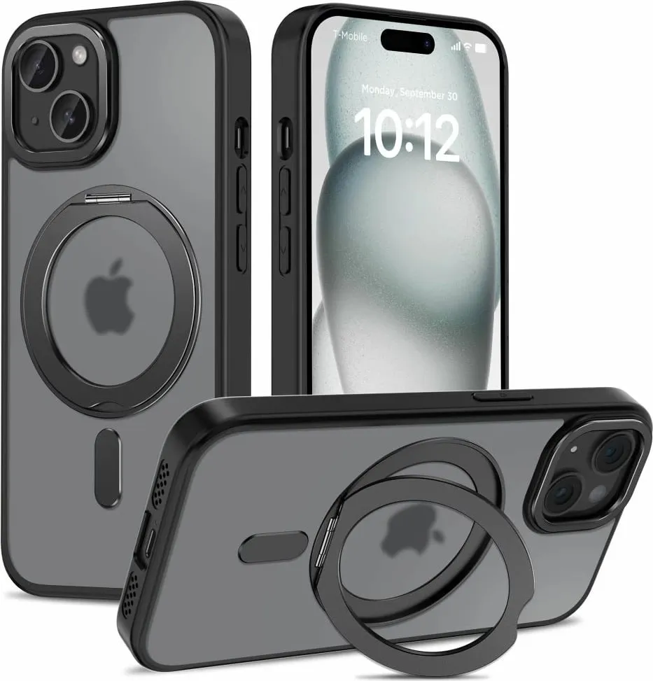 Mbështjellës Tech-Protect MagRing MagSafe për iPhone 15, i zi - 1