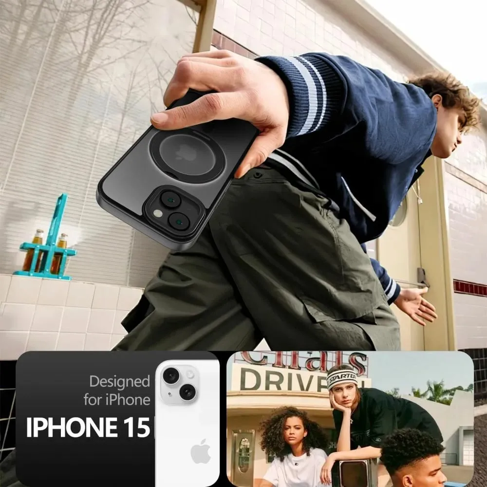 Mbështjellës Tech-Protect MagRing MagSafe për iPhone 15, i zi - 6