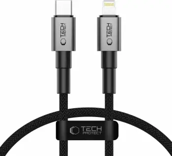 Kabllo Tech-Protect Ultraboost DNA USB-C në Lightning, 25cm, Gri