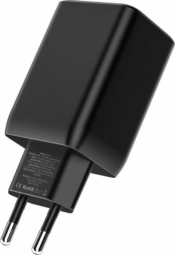 Karikues rrjeti Tech-Protect C65W, 2x USB-C PD 65W / USB-A QC 3.0, Bardhë - 2