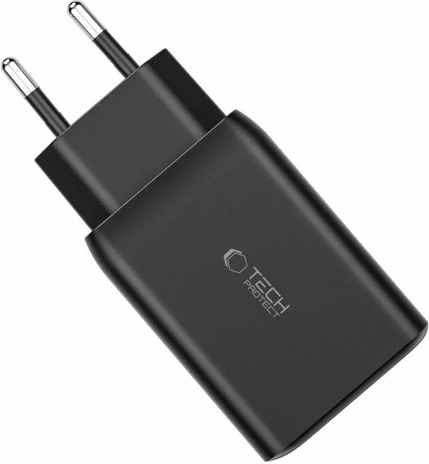 Karikues rrjeti Tech-Protect C65W, 2x USB-C PD 65W / USB-A QC 3.0, Bardhë - 4