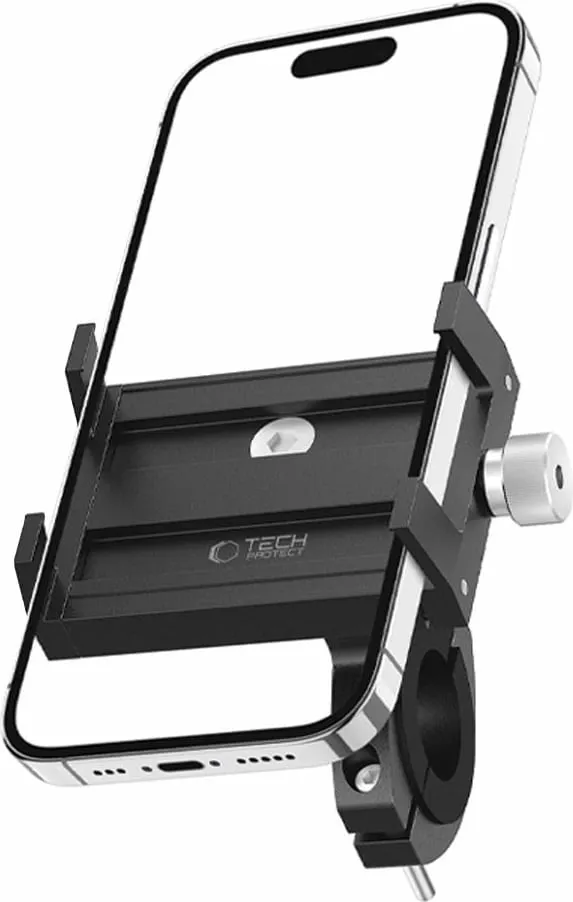 Mbështjellës Tech-Protect V4 për timon biçiklete, për celular, Alumini, i zi - 4